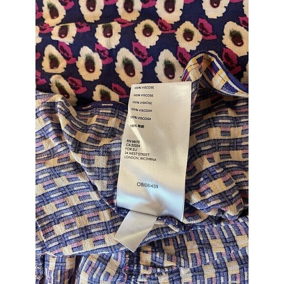 Anthropologie Maeve Purple Multicolor Cheyenne Peplum Top Small - Picture 5 of 7